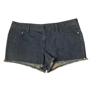 Tory Burch Dark Denim Cutoff Frayed Hem Shorts Size 32